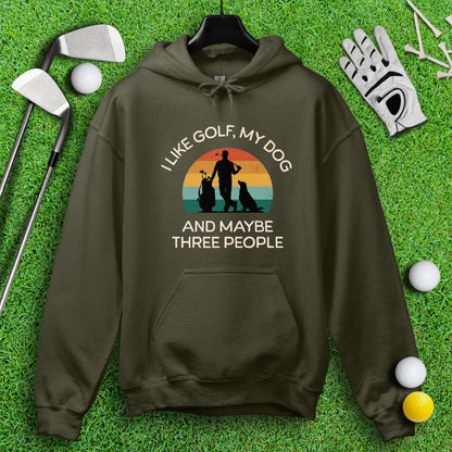 Golf, Dog, and Maybe 3 People Hoodie - TeeHee Golf Gear