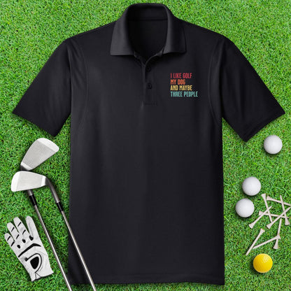 Golf, Dog, and Maybe 3 People Polo Shirt - TeeHee Golf Gear