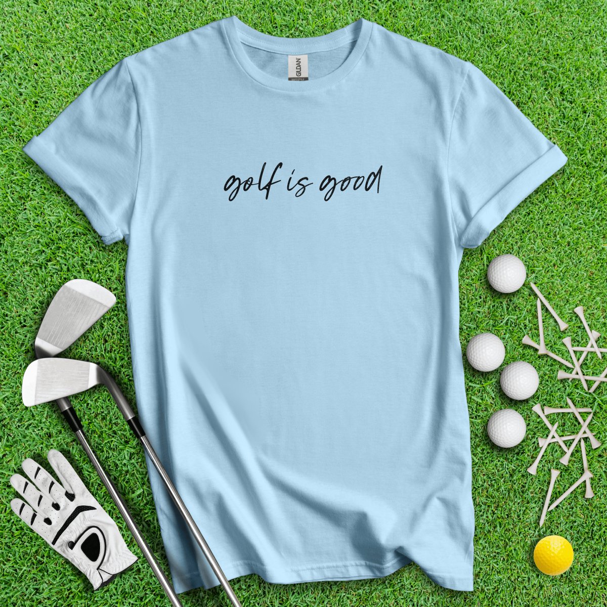 Golf Is Good Minimalistic Golf T - Shirt - TeeHee Golf Gear