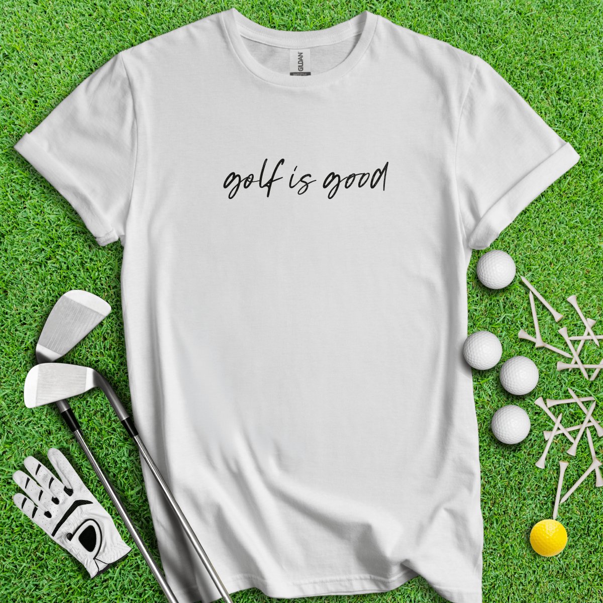 Golf Is Good Minimalistic Golf T - Shirt - TeeHee Golf Gear