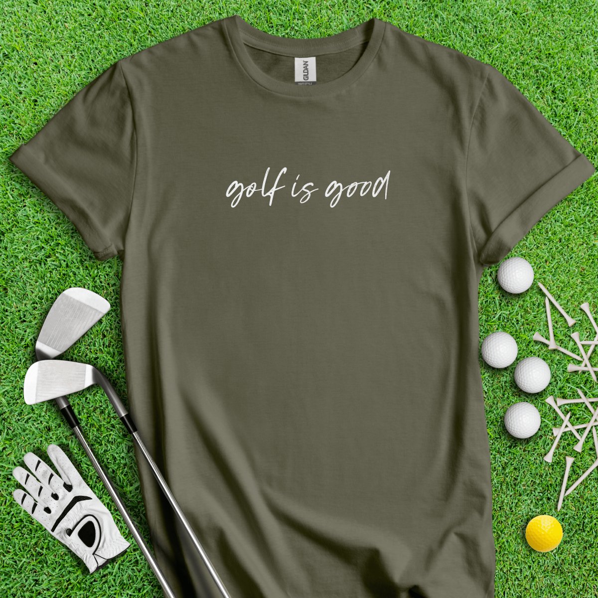 Golf Is Good Minimalistic Golf T - Shirt - TeeHee Golf Gear