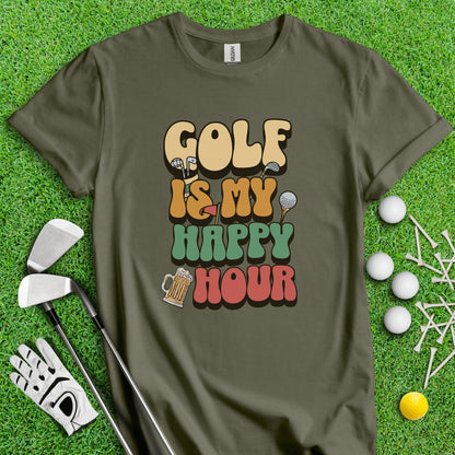 Golf is My Happy Hour T - Shirt - TeeHee Golf Gear