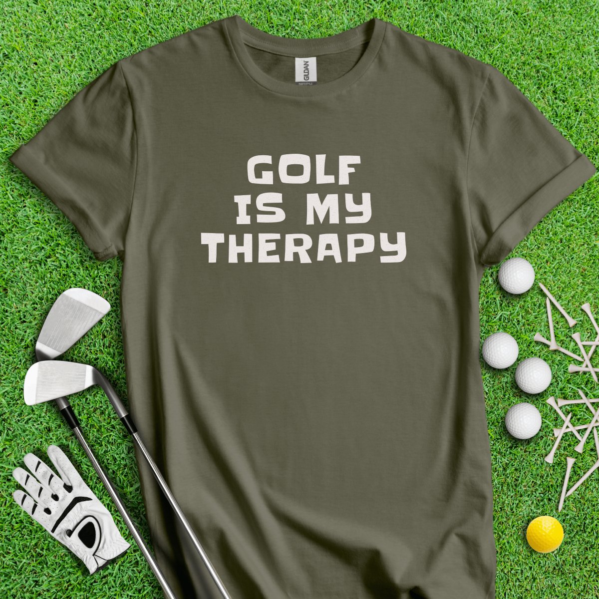 Golf is My Therapy Funny T - Shirt - TeeHee Golf Gear