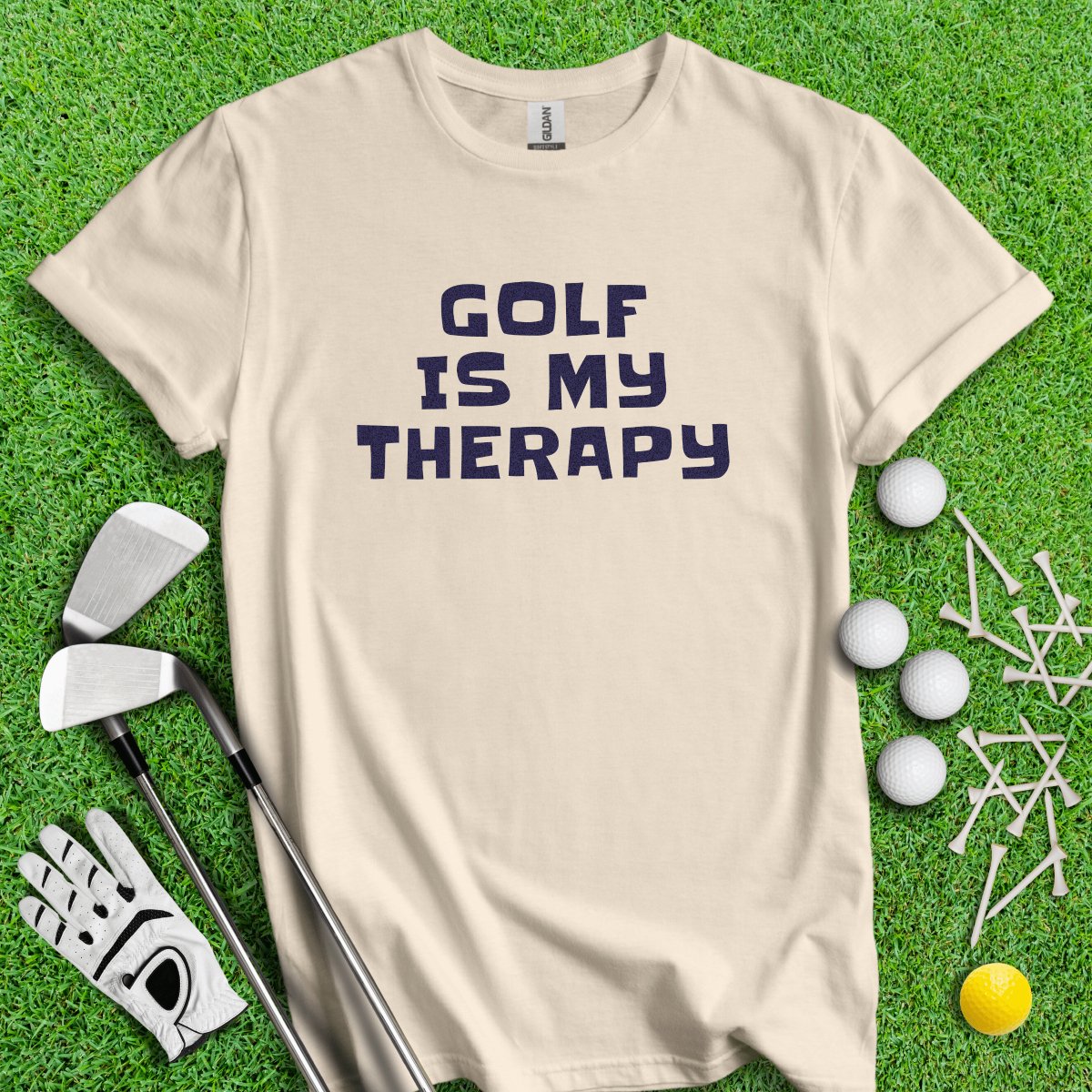 Golf is My Therapy Funny T - Shirt - TeeHee Golf Gear