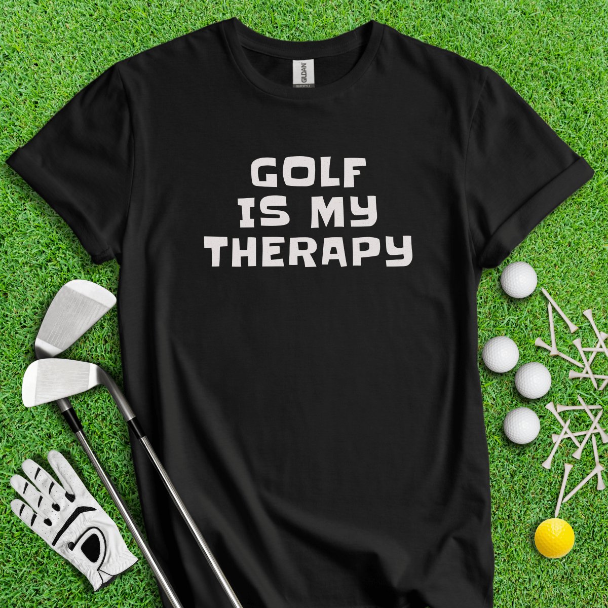 Golf is My Therapy Funny T - Shirt - TeeHee Golf Gear