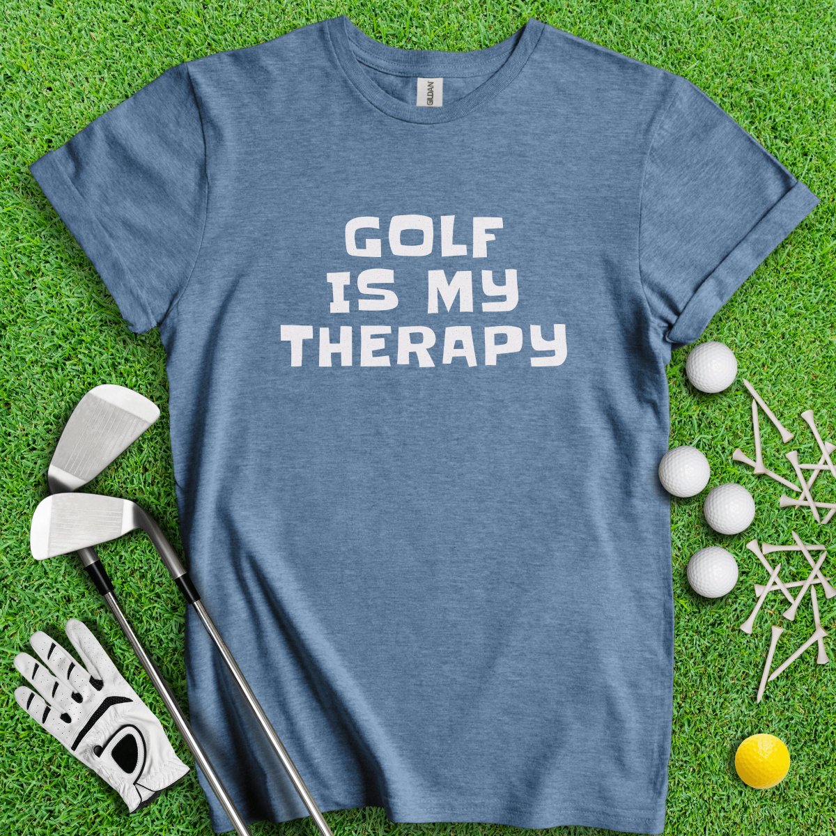 Golf is My Therapy Funny T - Shirt - TeeHee Golf Gear