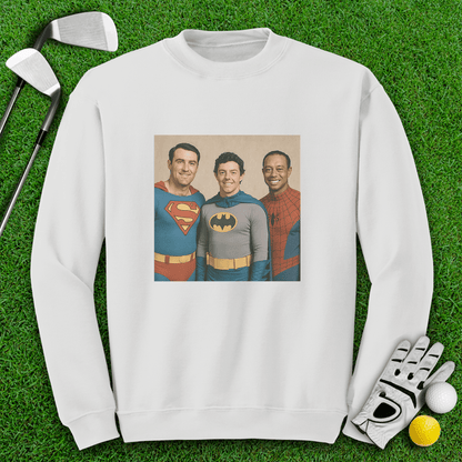 Golf Legends Superheroes Crewneck - TeeHee Golf Gear