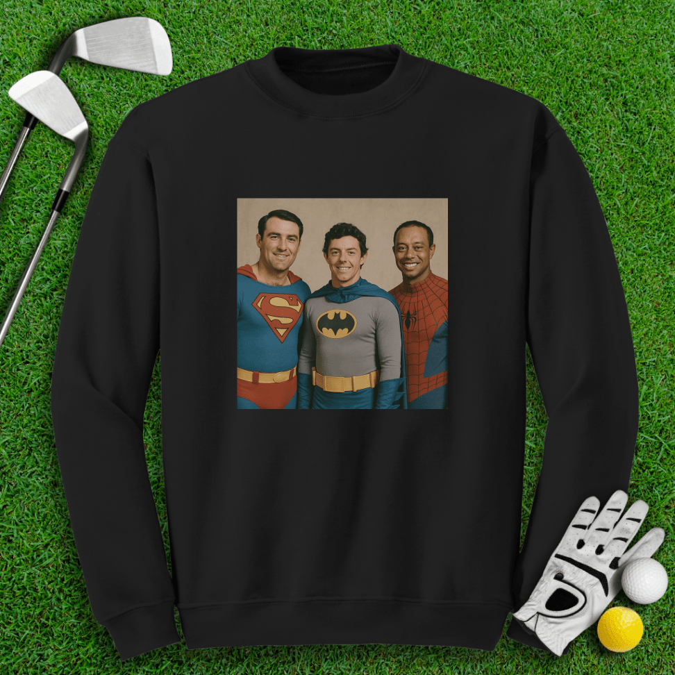 Golf Legends Superheroes Crewneck - TeeHee Golf Gear
