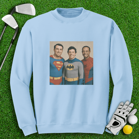 Golf Legends Superheroes Crewneck - TeeHee Golf Gear