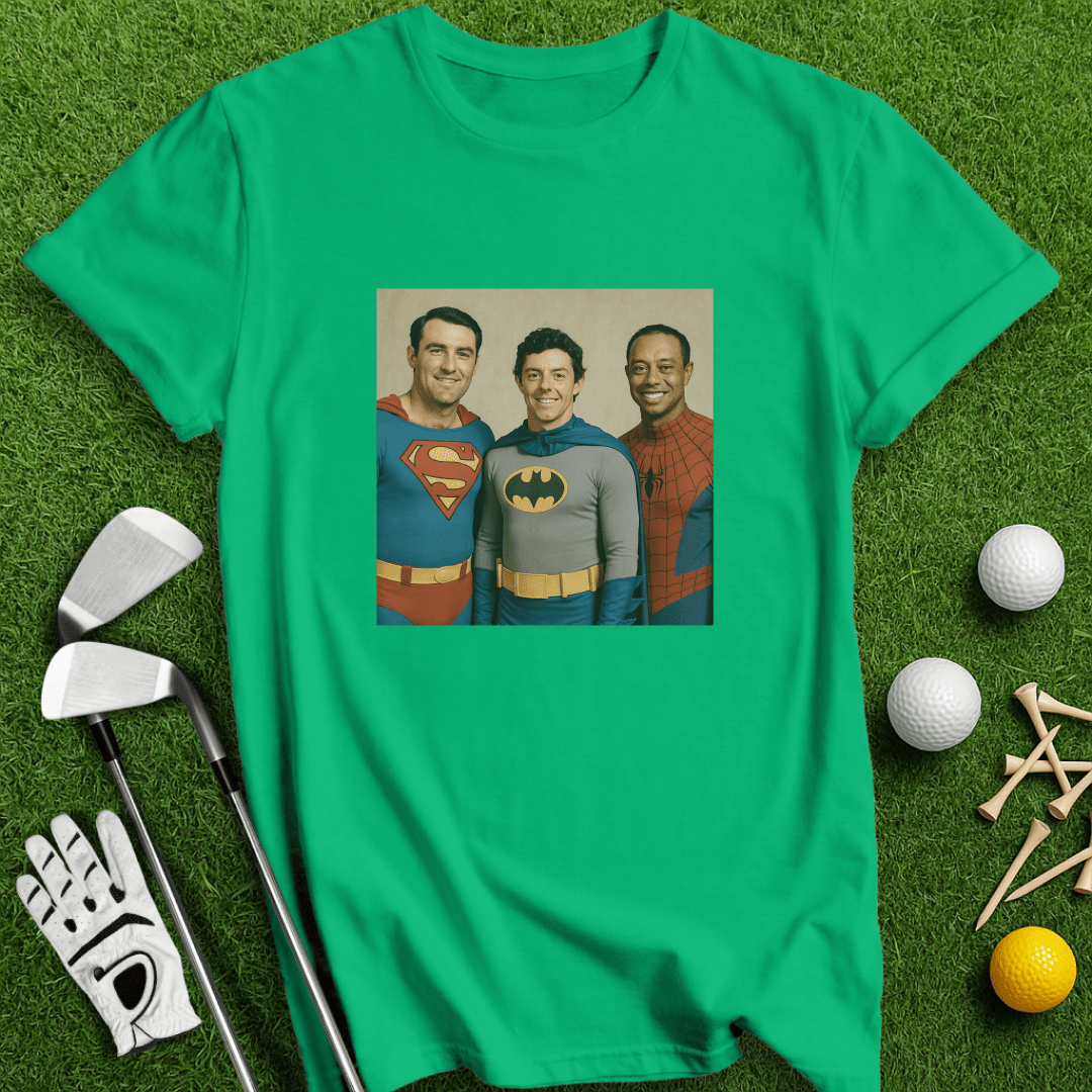 Golf Legends Superheroes T-shirt - TeeHee Golf Gear