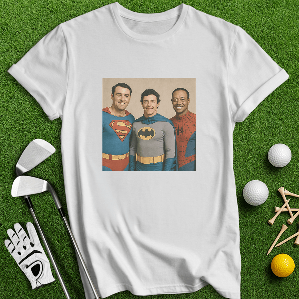 Golf Legends Superheroes T-shirt - TeeHee Golf Gear