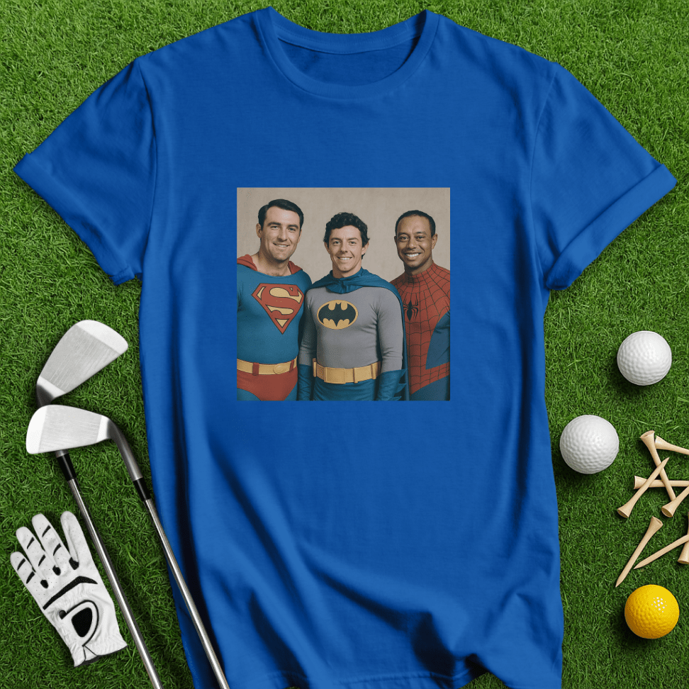 Golf Legends Superheroes T-shirt - TeeHee Golf Gear