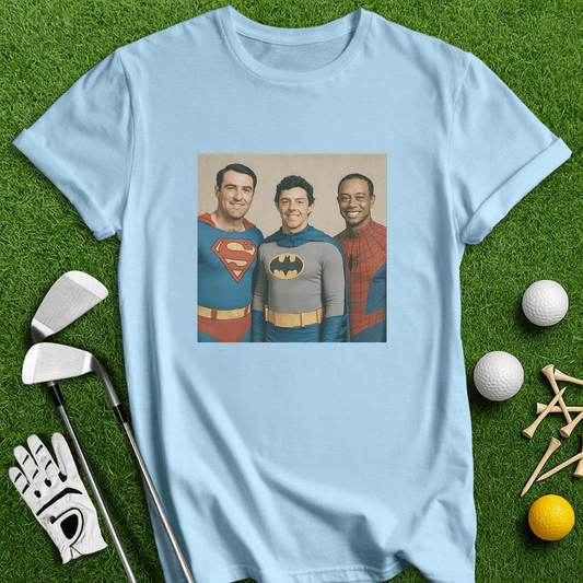Golf Legends Superheroes T-shirt - TeeHee Golf Gear