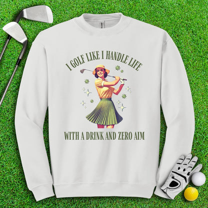 Golf Like Handle Life Retro Crewneck - TeeHee Golf Gear