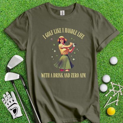 Golf Like Handle Life Retro T-Shirt - TeeHee Golf Gear