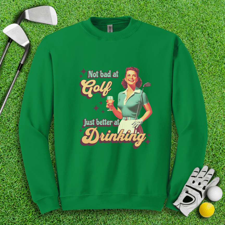 Golf Okay, Drinks Excellent Crewneck - TeeHee Golf Gear