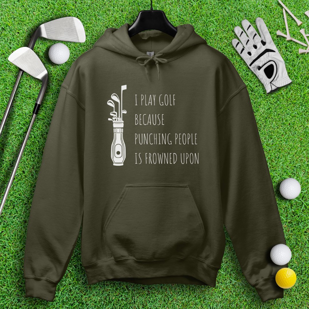 Golf Over Punching People Hoodie - TeeHee Golf Gear