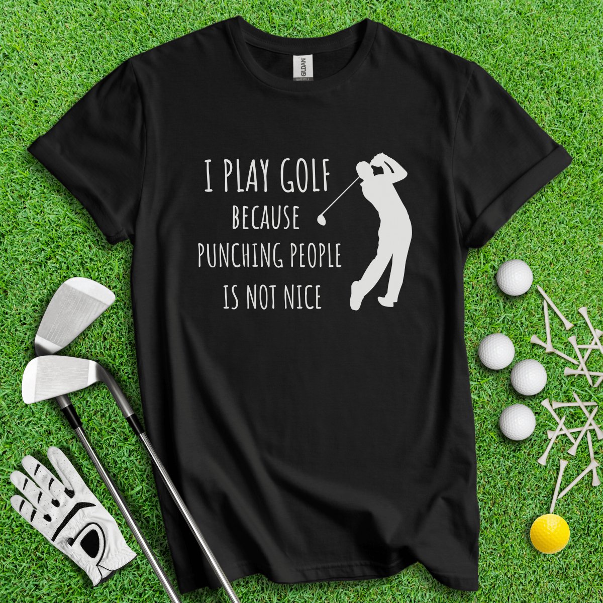 Golf Over Punching People T - Shirt - TeeHee Golf Gear