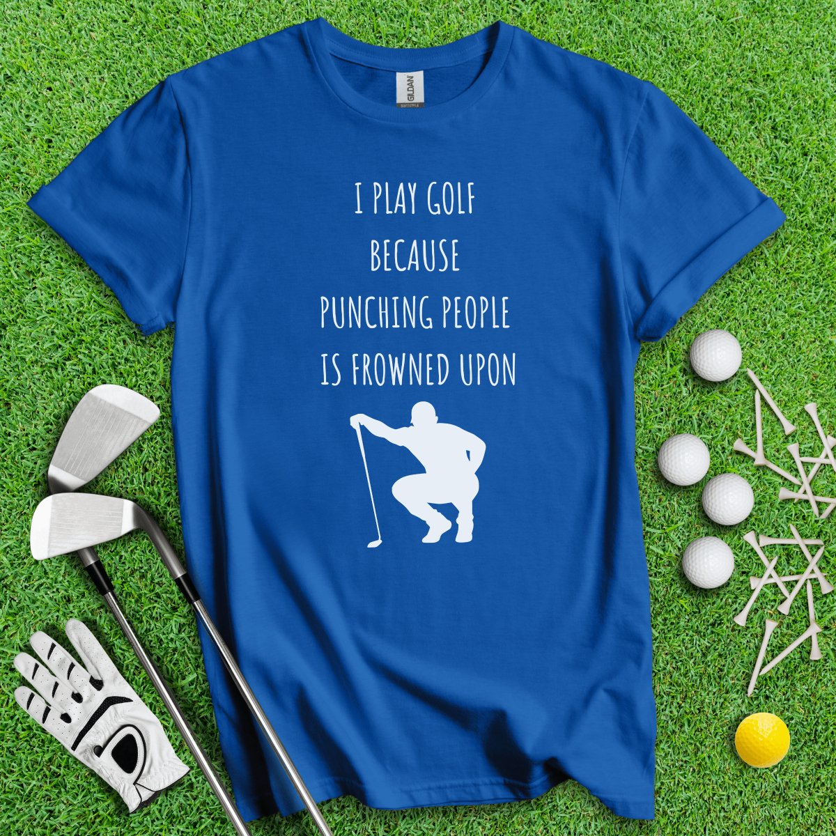 Golf Over Punching People T - Shirt - TeeHee Golf Gear