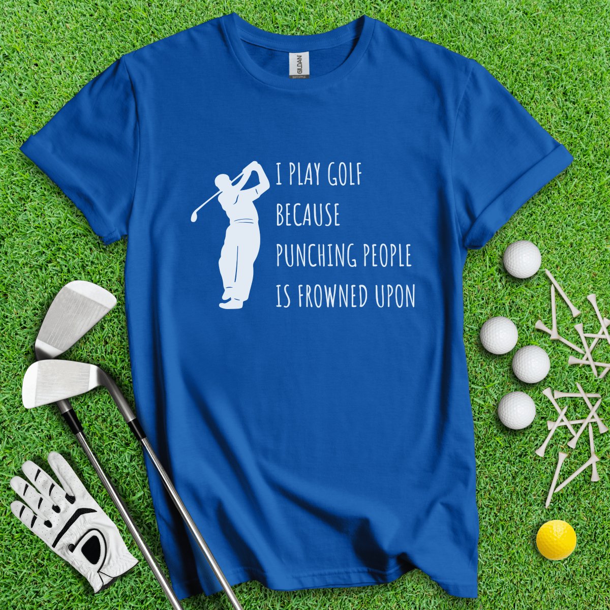 Golf Over Punching People T - Shirt - TeeHee Golf Gear