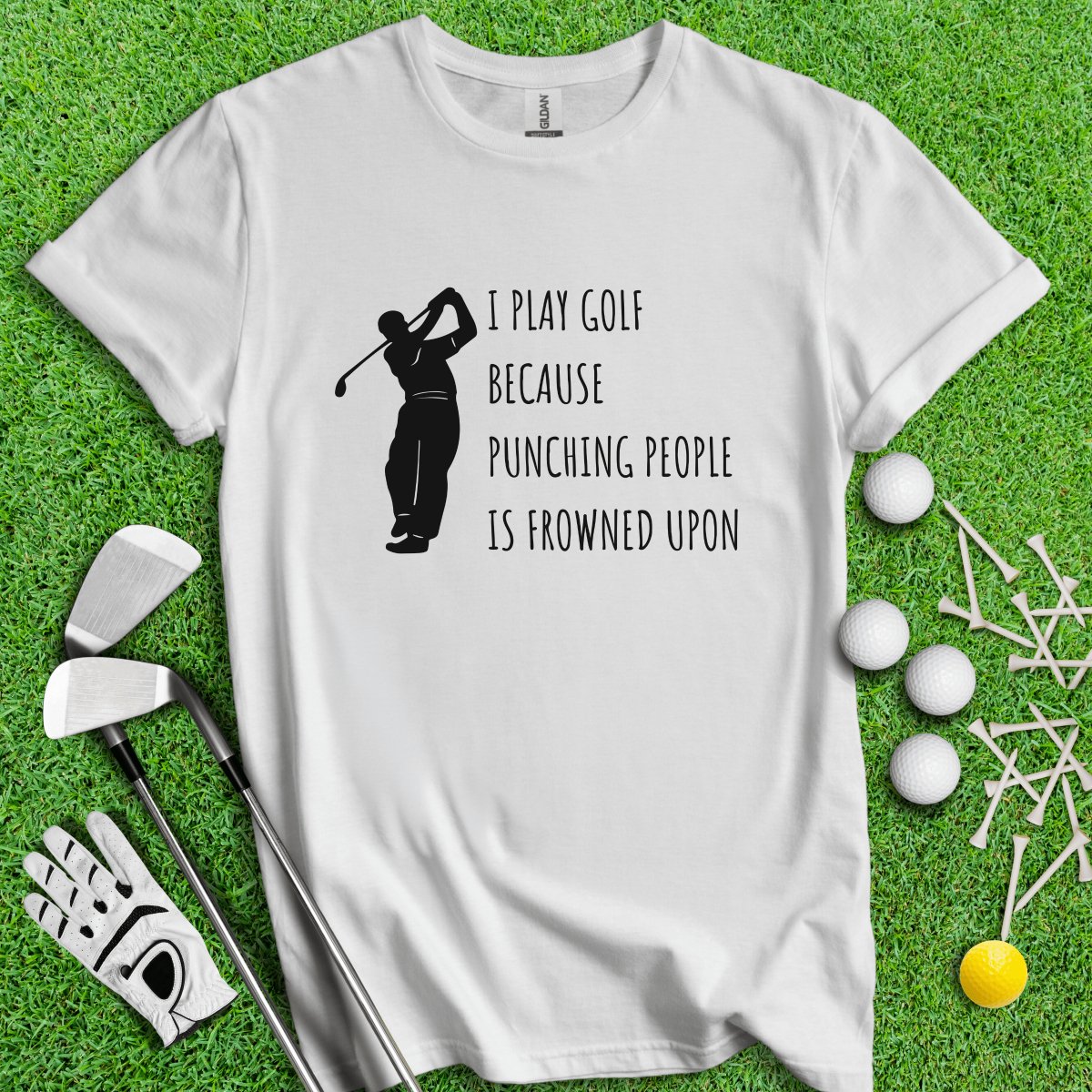 Golf Over Punching People T - Shirt - TeeHee Golf Gear