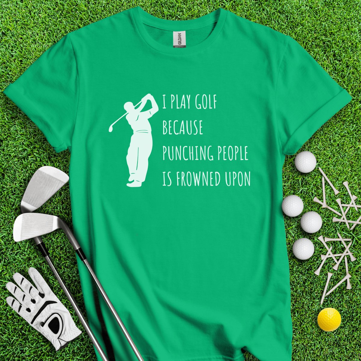 Golf Over Punching People T - Shirt - TeeHee Golf Gear