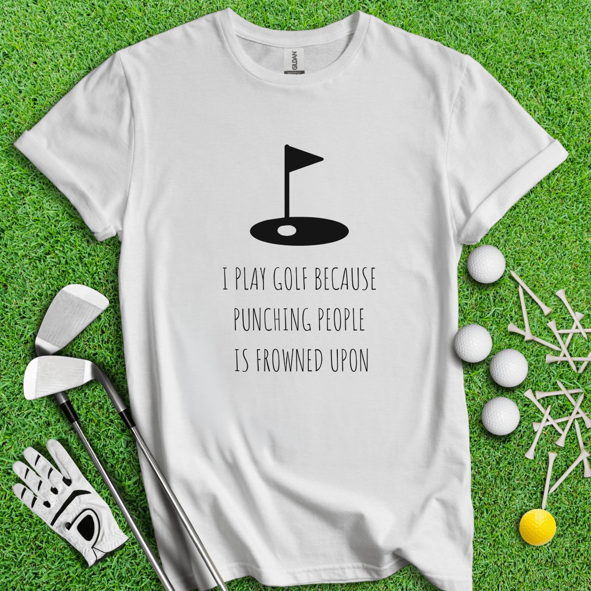 Golf Over Punching People T - Shirt - TeeHee Golf Gear