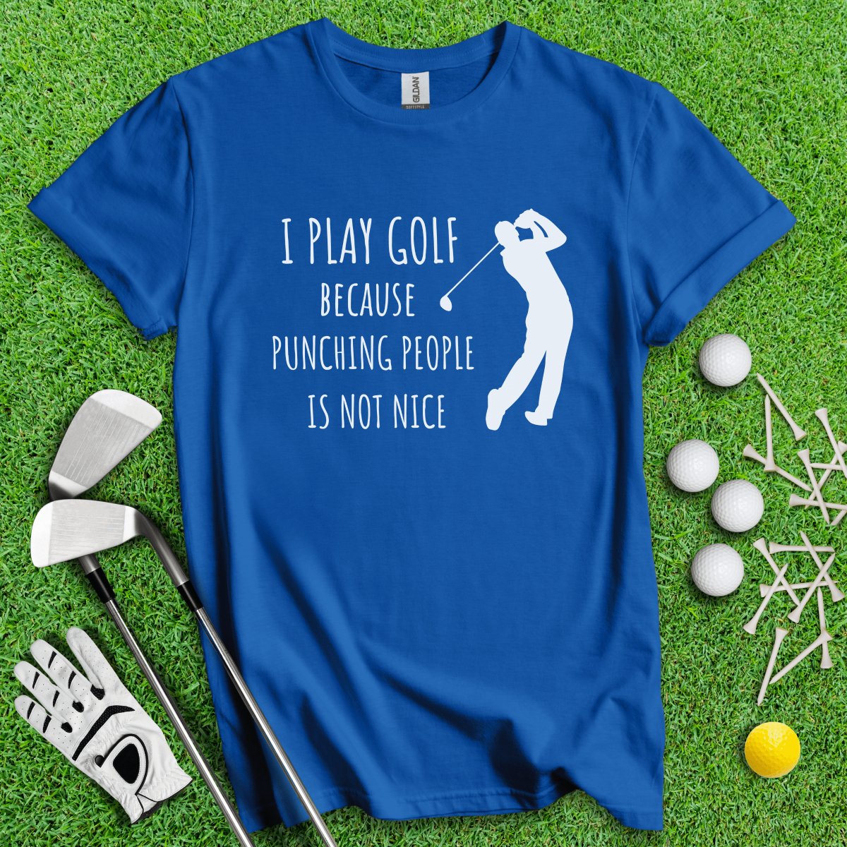 Golf Over Punching People T - Shirt - TeeHee Golf Gear