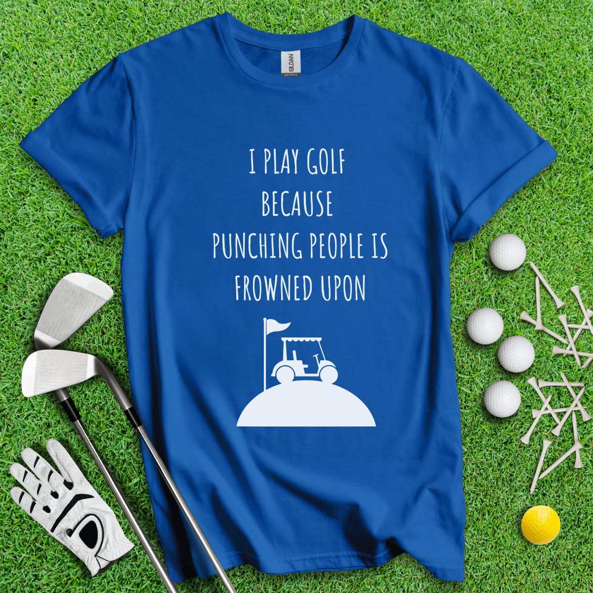 Golf Over Punching People T - Shirt - TeeHee Golf Gear