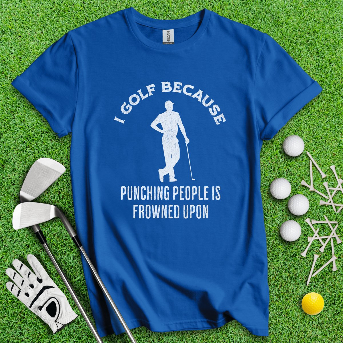 Golf Over Punching People T - Shirt - TeeHee Golf Gear