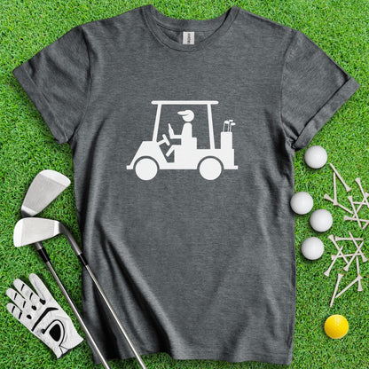 Golfer Holding Beer Bottle Icon T - Shirt - TeeHee Golf Gear