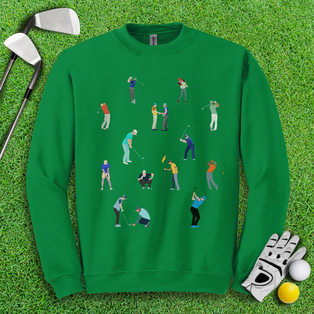 Golfer Prints Crewneck - TeeHee Golf Gear