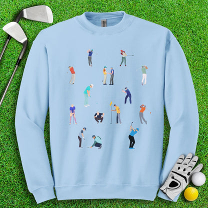 Golfer Prints Crewneck - TeeHee Golf Gear