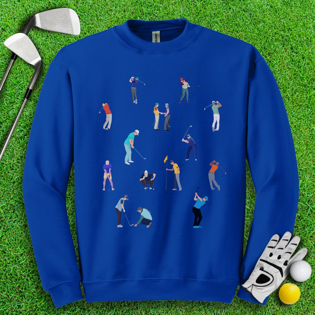 Golfer Prints Crewneck - TeeHee Golf Gear