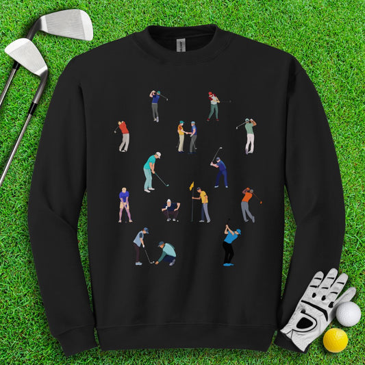 Golfer Prints Crewneck - TeeHee Golf Gear