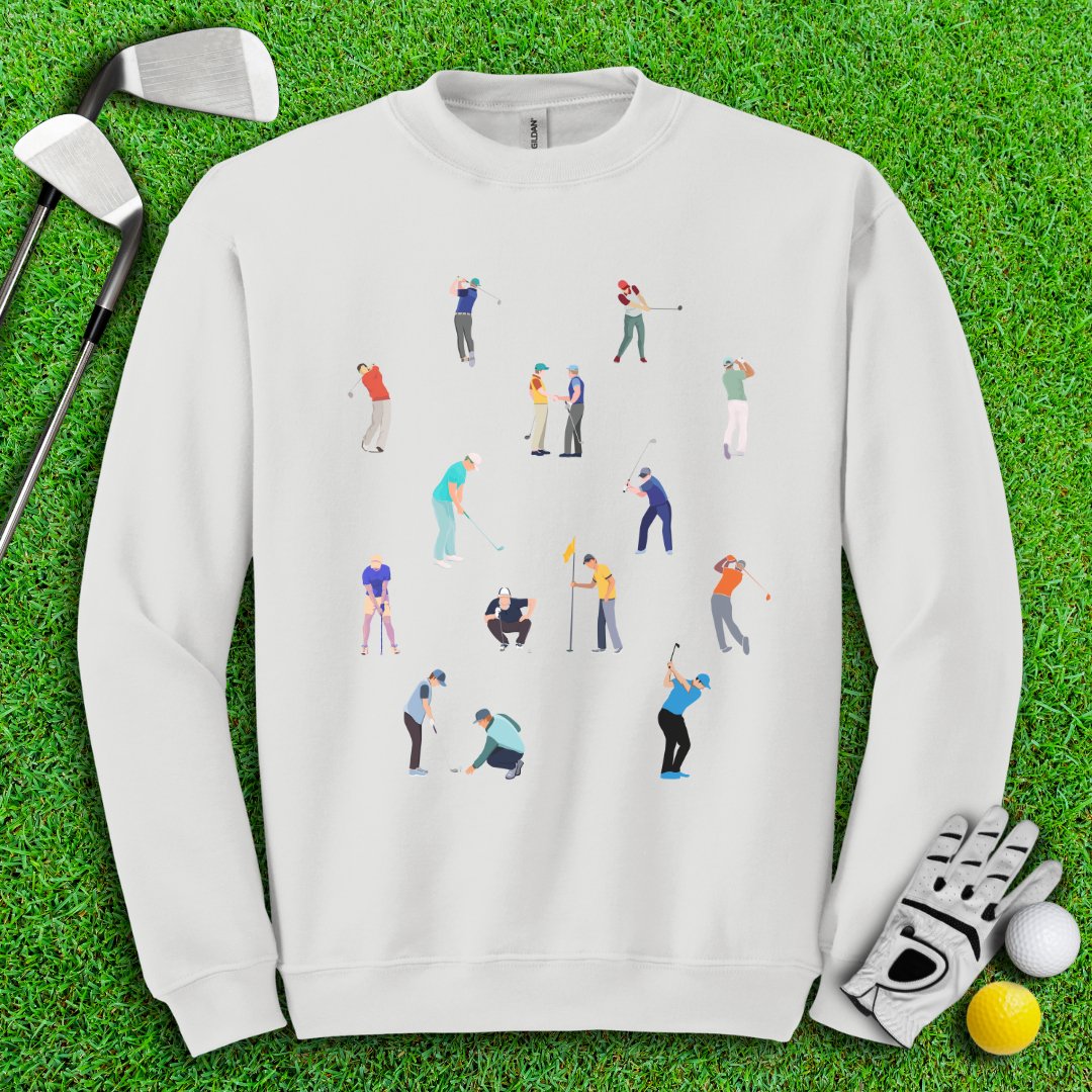 Golfer Prints Crewneck - TeeHee Golf Gear