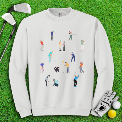 Golfer Prints Crewneck - TeeHee Golf Gear