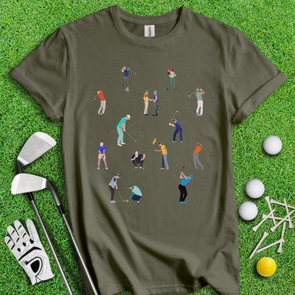 Golfer Prints T-shirt - TeeHee Golf Gear