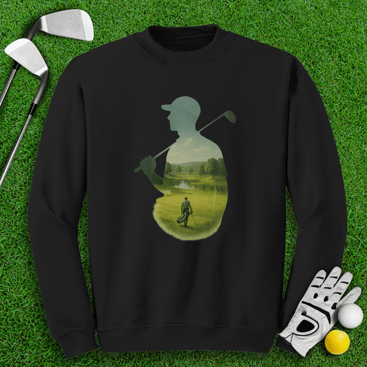 Golfer Tranquil Reflection Crewneck - TeeHee Golf Gear