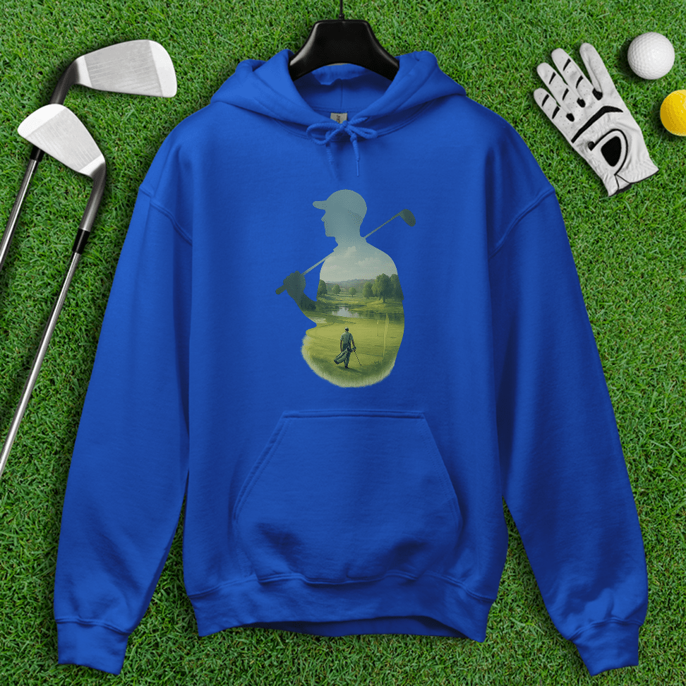 Golfer Tranquil Reflection Hoodie - TeeHee Golf Gear