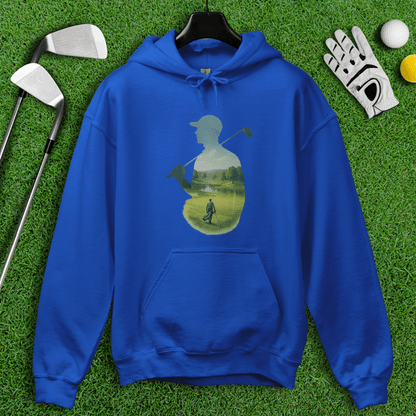 Golfer Tranquil Reflection Hoodie - TeeHee Golf Gear