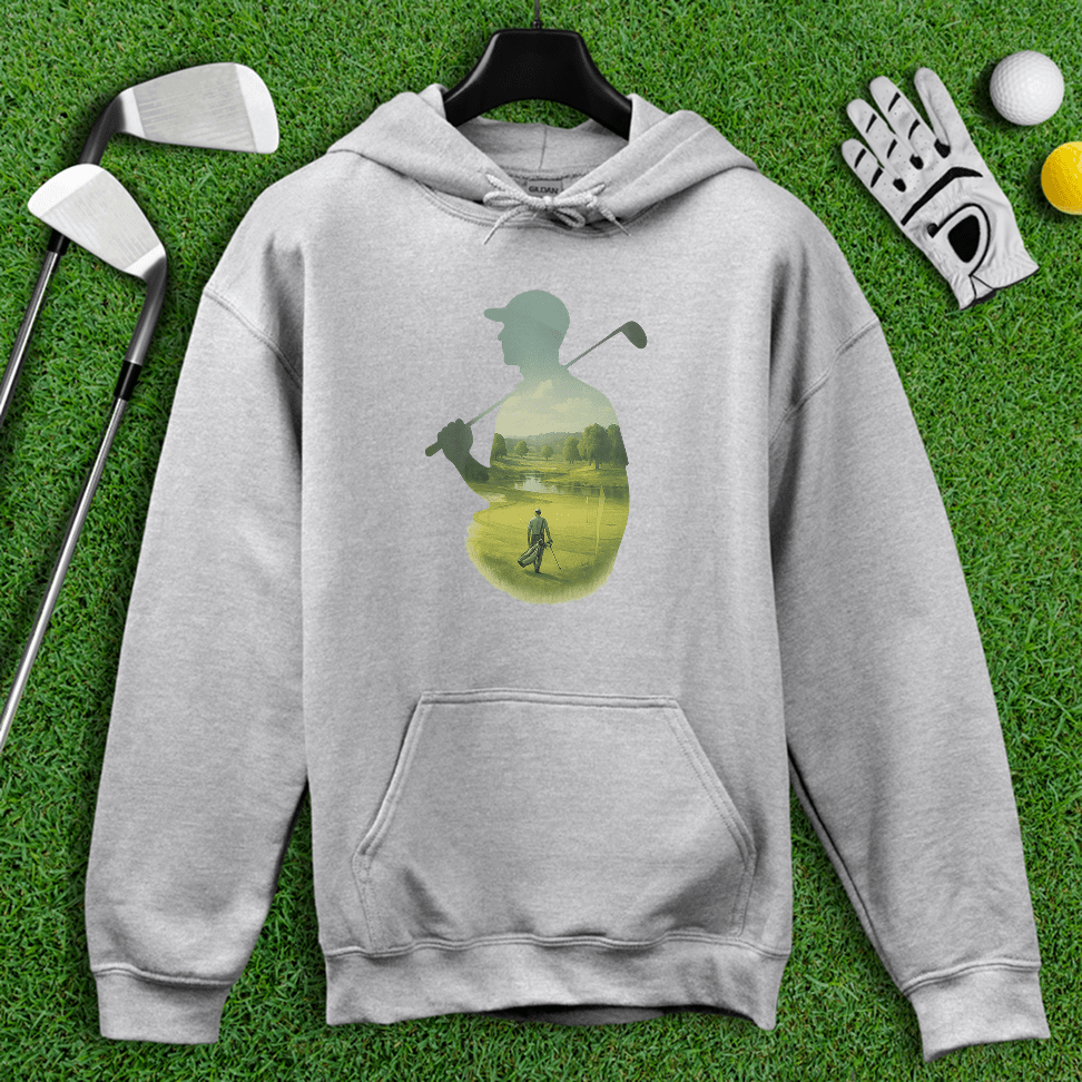 Golfer Tranquil Reflection Hoodie - TeeHee Golf Gear
