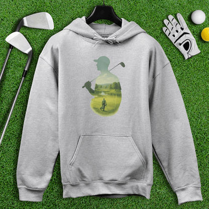 Golfer Tranquil Reflection Hoodie - TeeHee Golf Gear