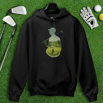 Golfer Tranquil Reflection Hoodie - TeeHee Golf Gear