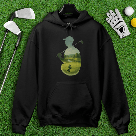 Golfer Tranquil Reflection Hoodie - TeeHee Golf Gear