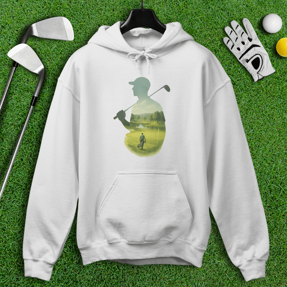 Golfer Tranquil Reflection Hoodie - TeeHee Golf Gear