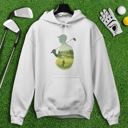 Golfer Tranquil Reflection Hoodie - TeeHee Golf Gear