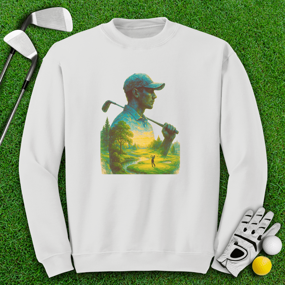 Golfer’s Serene Mindscape Crewneck - TeeHee Golf Gear
