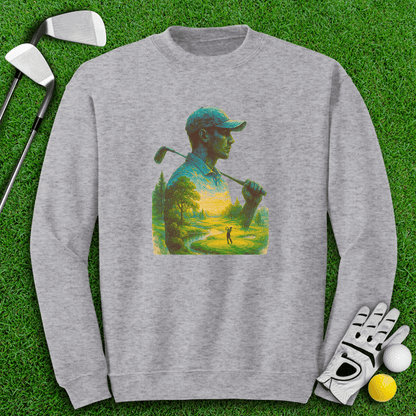 Golfer’s Serene Mindscape Crewneck - TeeHee Golf Gear