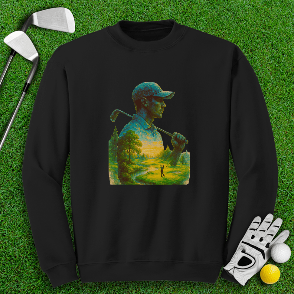 Golfer’s Serene Mindscape Crewneck - TeeHee Golf Gear
